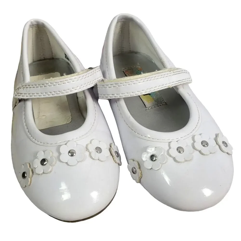 Rachel Shoes Toddler Girl's White Dress Shoes Size 7M